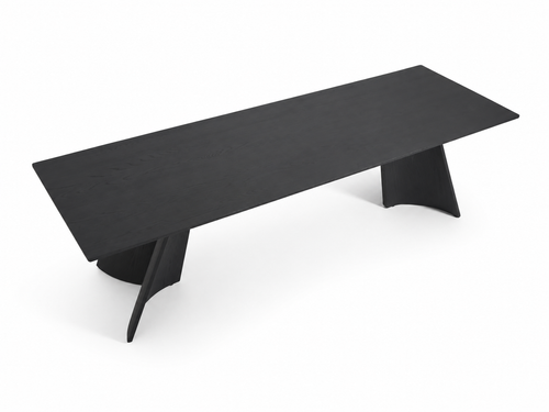 Top down view of the Aven table showing the ashen coloring and curved legs