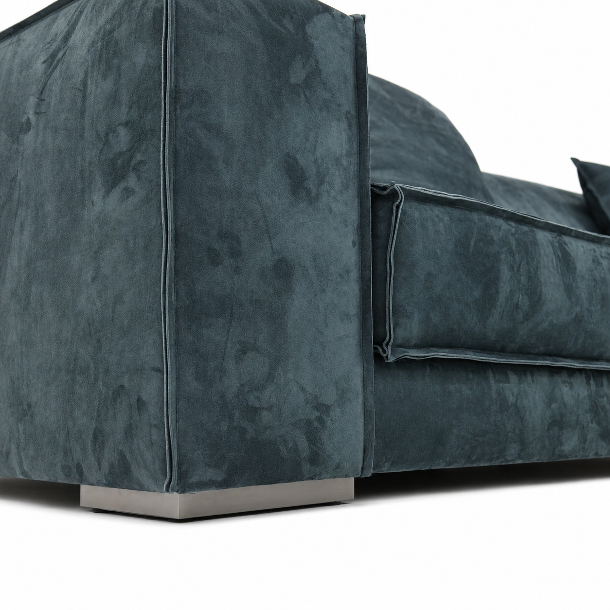 Navy blue premium upholstered sofa