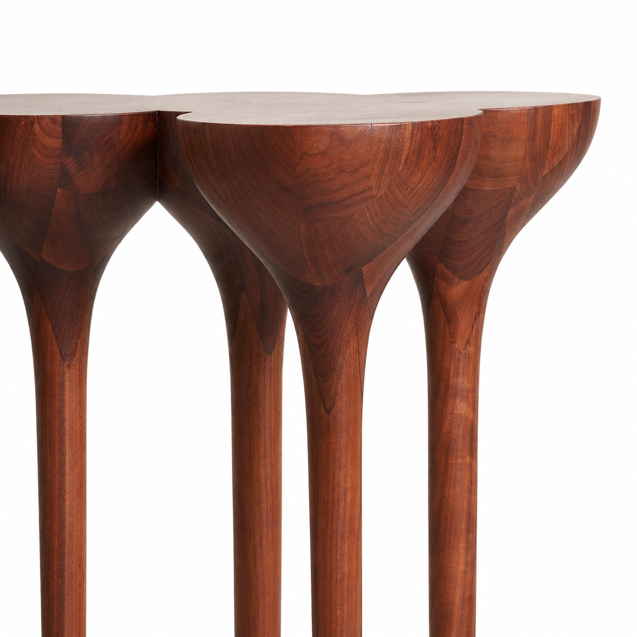 handcrafted timber console close up 
