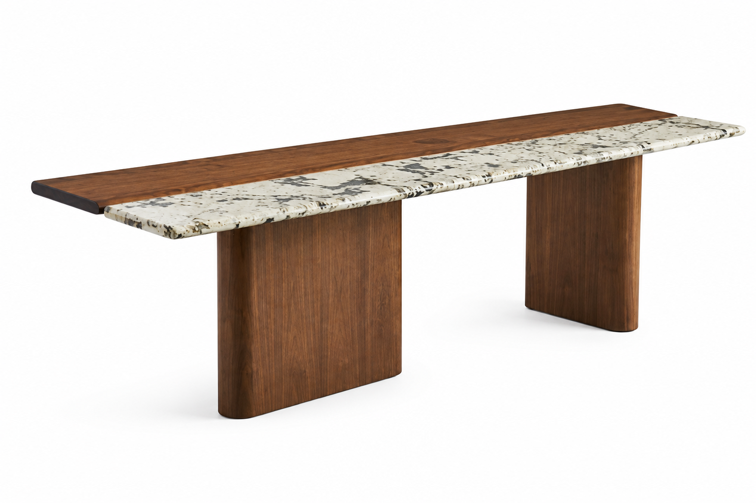 A custom stone and wood table NZ