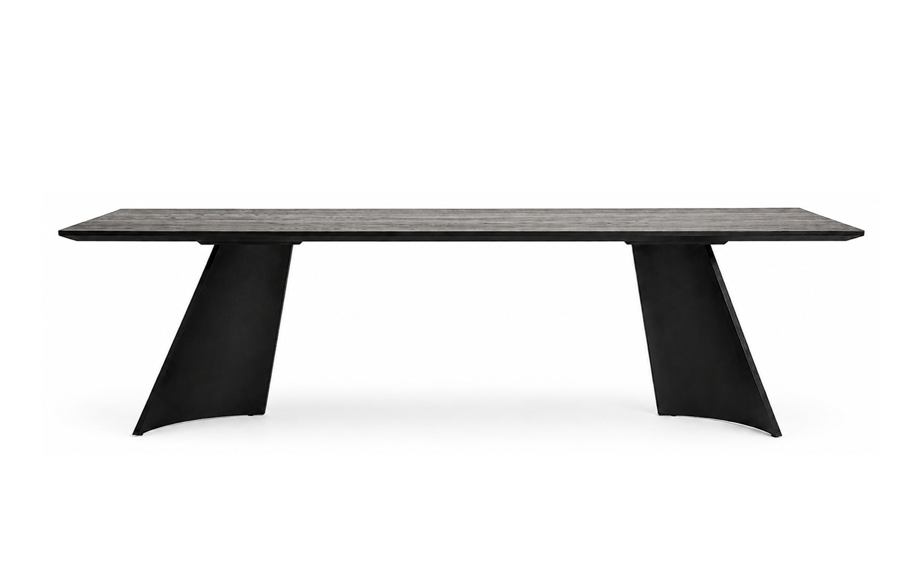 ash timber design with angled pedestal legs, a refined profile and custom finish options.