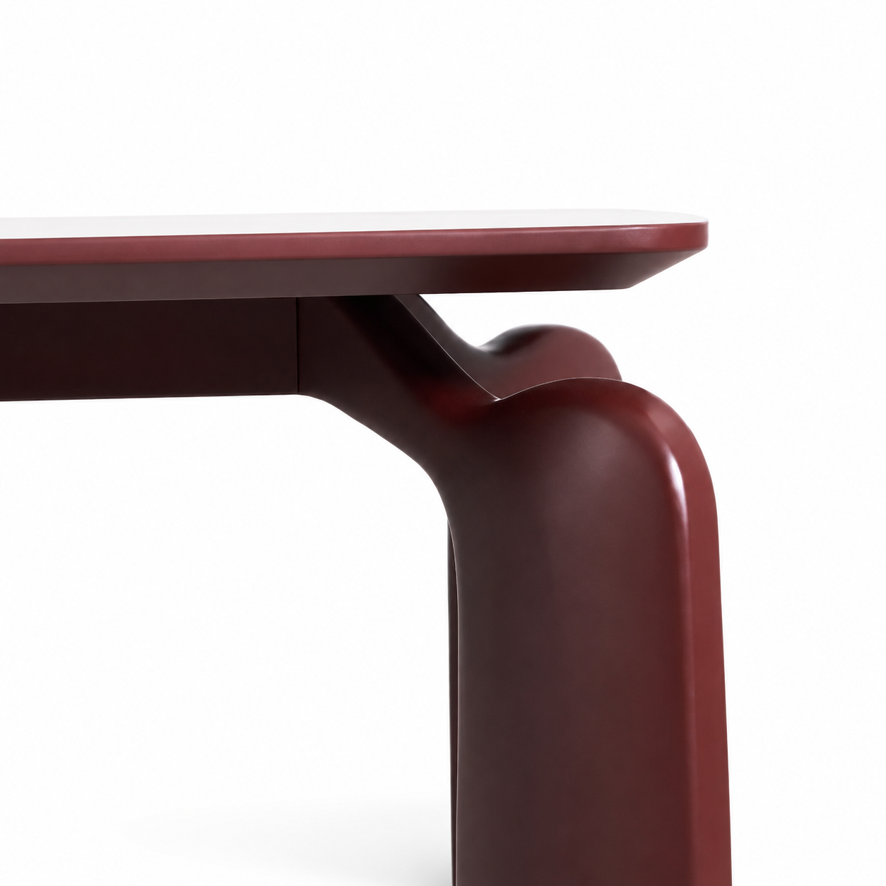 solid timber dining table close up